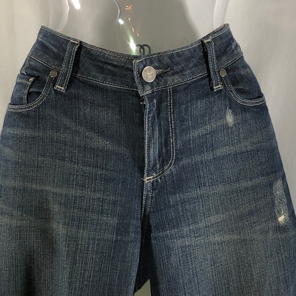 PAIGE Jimmy Jimmy cropped distressed  blue jeans - Picture 2 of 8